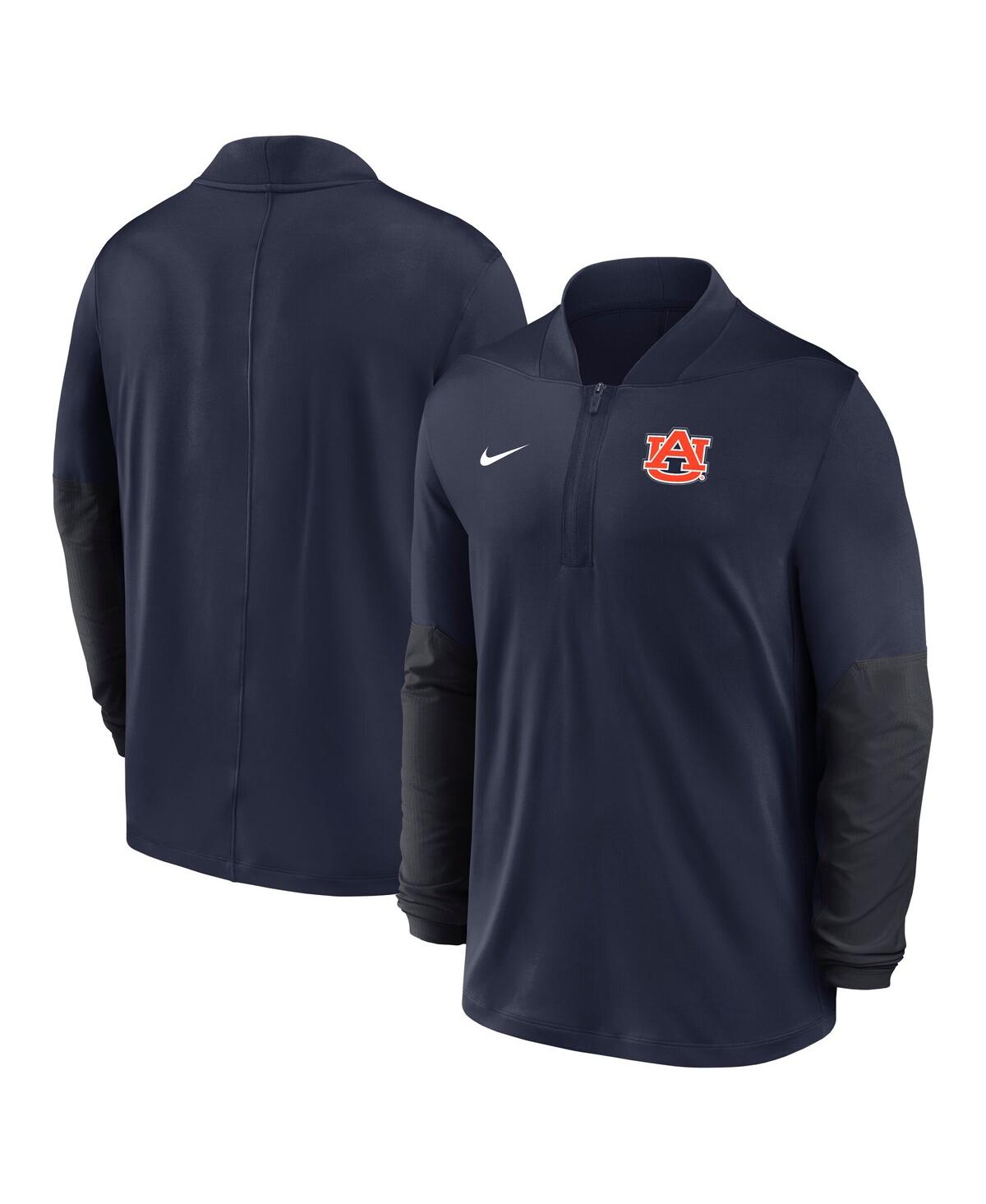 Nike Auburn  Men's Dri-fit College 1/2-zip Top In Blue