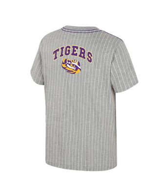 Big Boys and Girls&nbsp;Heather Gray LSU Tigers Airball Baseball T-Shirt