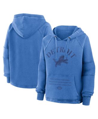 Fanatics - Women's Blue Detroit Lions Oversized Raglan Gridiron Hoodie