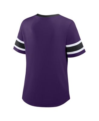 Women's Purple Baltimore Ravens Redzone Draw Play Athena Lace-Up T-Shirt