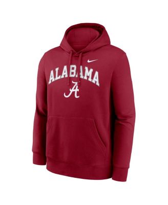 Men's Crimson Alabama Crimson Tide Club Fleece Arch Pullover Hoodie