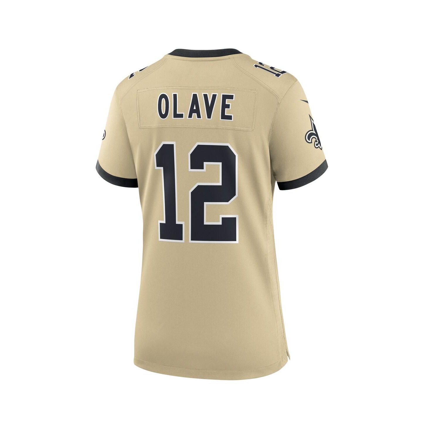 Женский топ Nike Chris Olave Gold New Orleans Saints Gameday Golds Alternate Game Player Jersey — фото 2