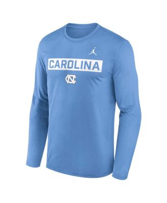 Men's Light Blue North Carolina Tar Heels Primetime Campus 2-Hit Legend Dri-FIT Long Sleeve T-Shirt