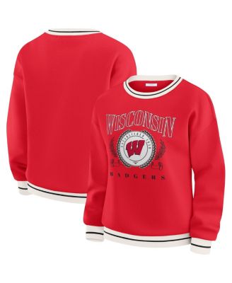 WEAR by Erin Andrews - Women's Red Wisconsin Badgers Seal Sweatshirt