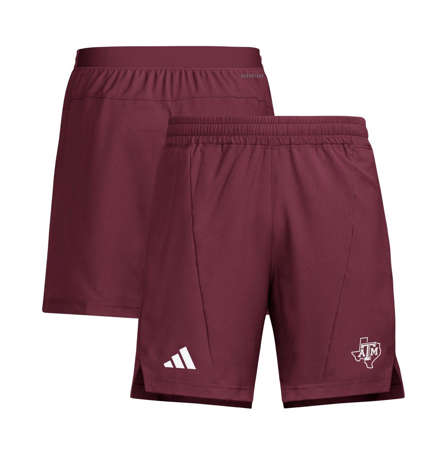 Мужские шорты adidas Maroon Texas A&M Aggies Program Woven Training — фото 1