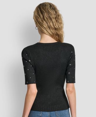 Women's Studded Pull On Sweater