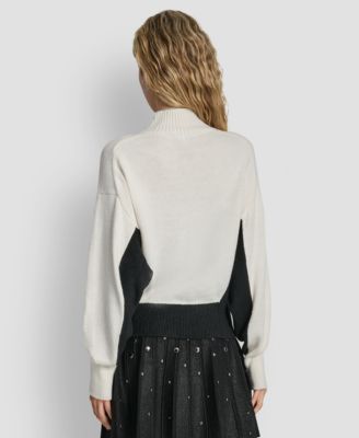 Women's Colorblock Turtleneck Sweater