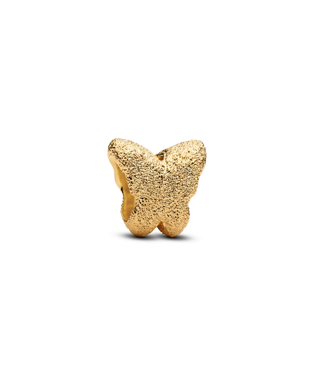 Pandora Gold Plated Textured Butterfly Mini Charms In Gold