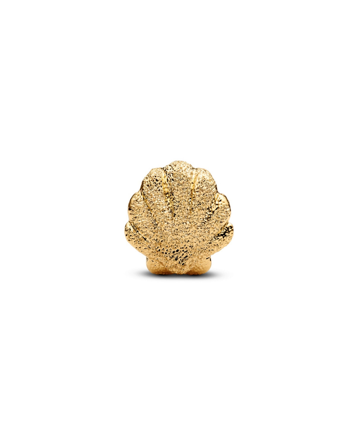 Pandora Gold Textured Shell Mini Charms In Gold