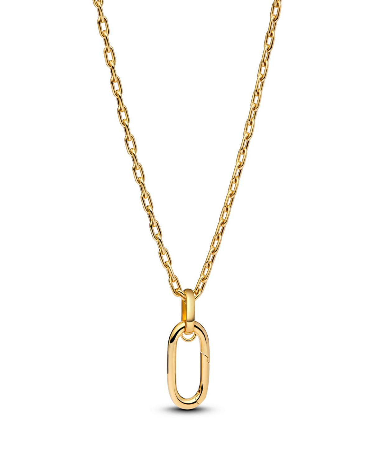 Pandora Gold Tone Openable Large Link Chain Necklace In Gold