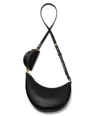 Duo Medium Pebbled Leather Crossbody Bag