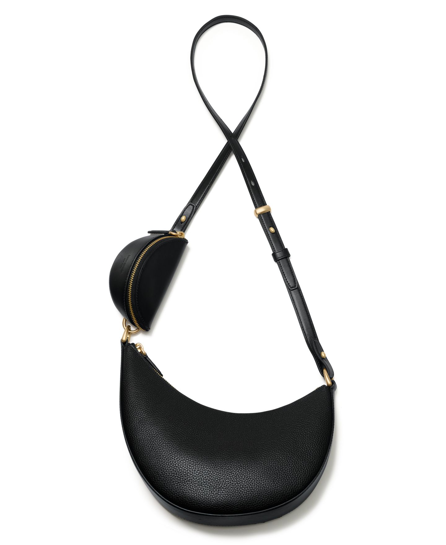 Женские сумки kate spade new york Duo Small Pebbled Leather Crossbody Handbag, цвет: Чёрный — фото 5