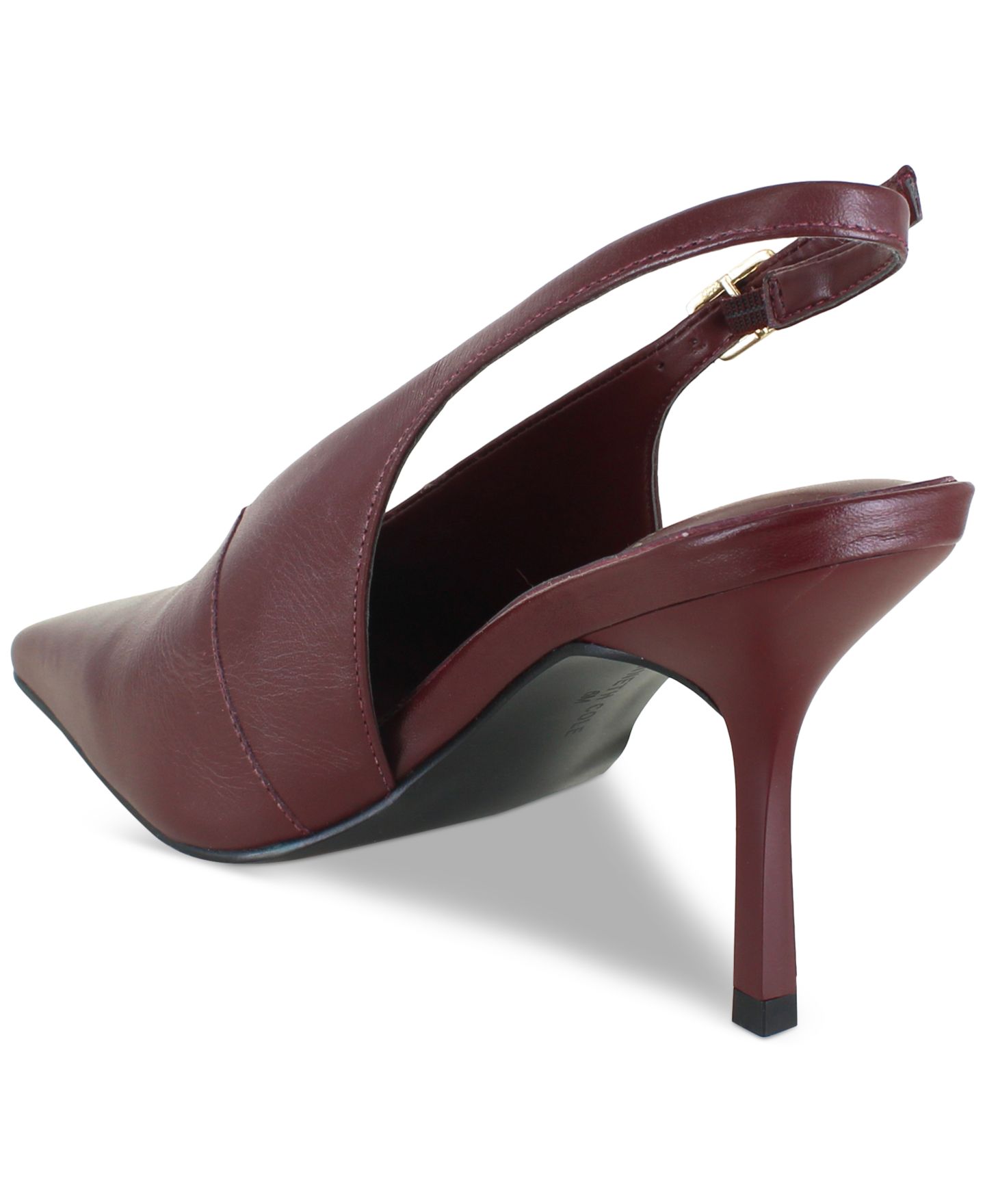 Женские туфли Kenneth Cole New York Aerial Square Toe Slingback Pumps, цвет: Бордовый — фото 6