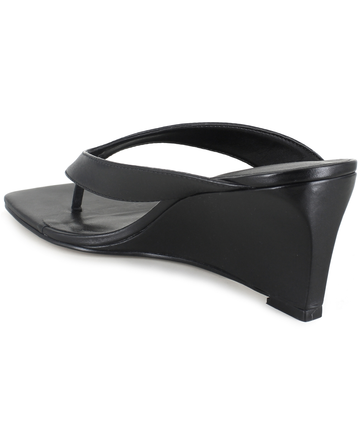 Kenneth Cole New York Women's Susannah Wedge Thong Sandals In Black