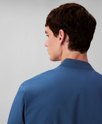 Men's Logo-Print Matte Bomber Jacket