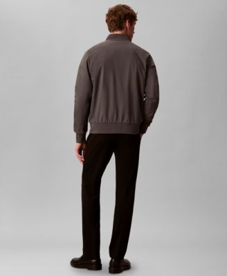 Men's Logo-Print Matte Bomber Jacket