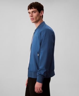 Men's Logo-Print Matte Bomber Jacket