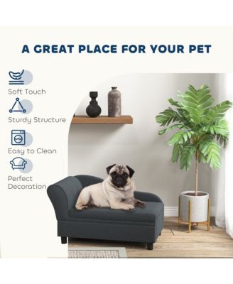 Luxury Small Dog Bed Couch W/ Storage, Little Dog Sofa