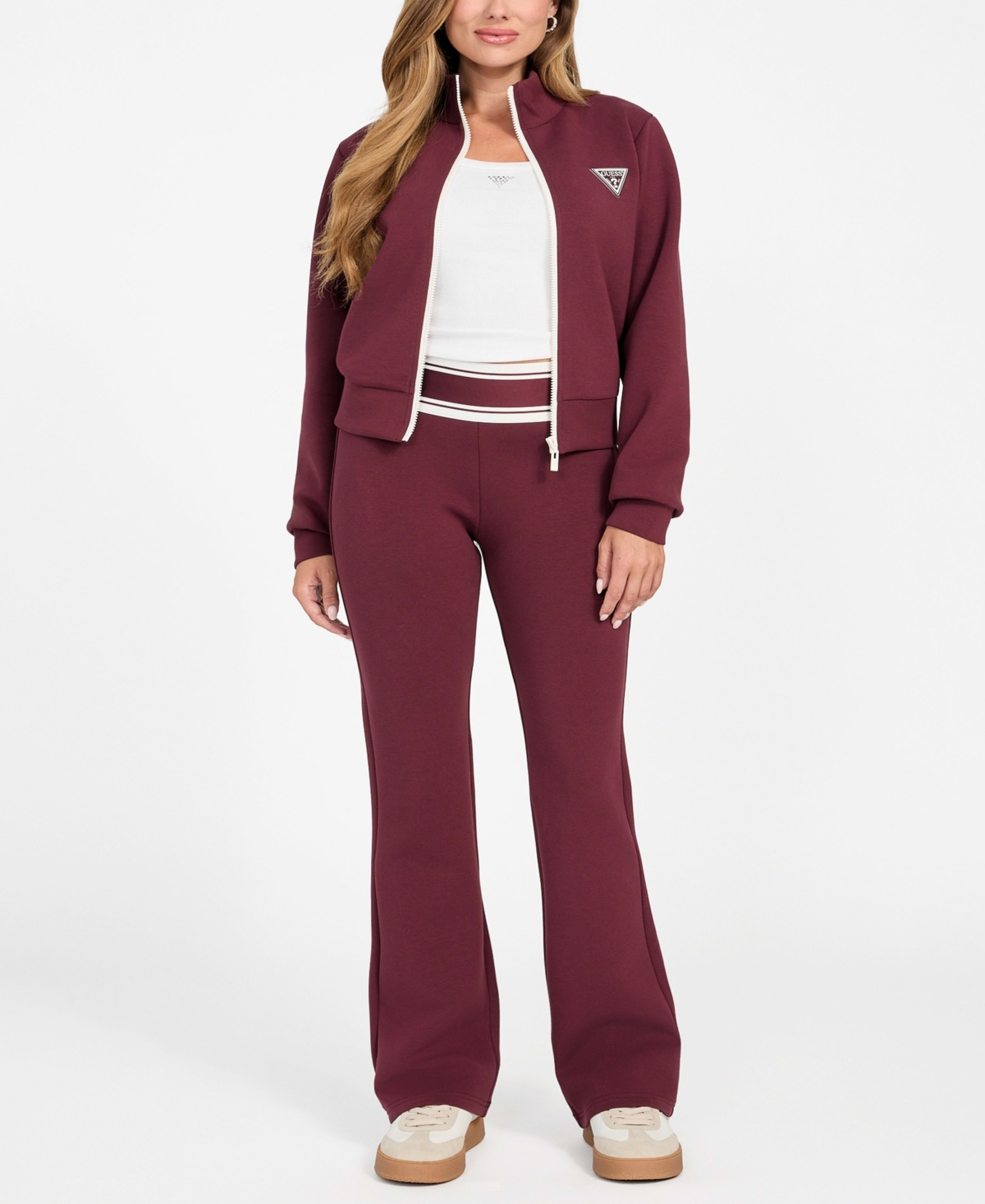 Guess Women's Ann Flared Leggings In Burgundy