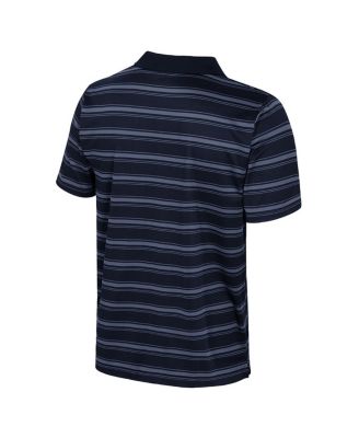 Men's Navy Michigan Wolverines Milk Steak Polo Shirt