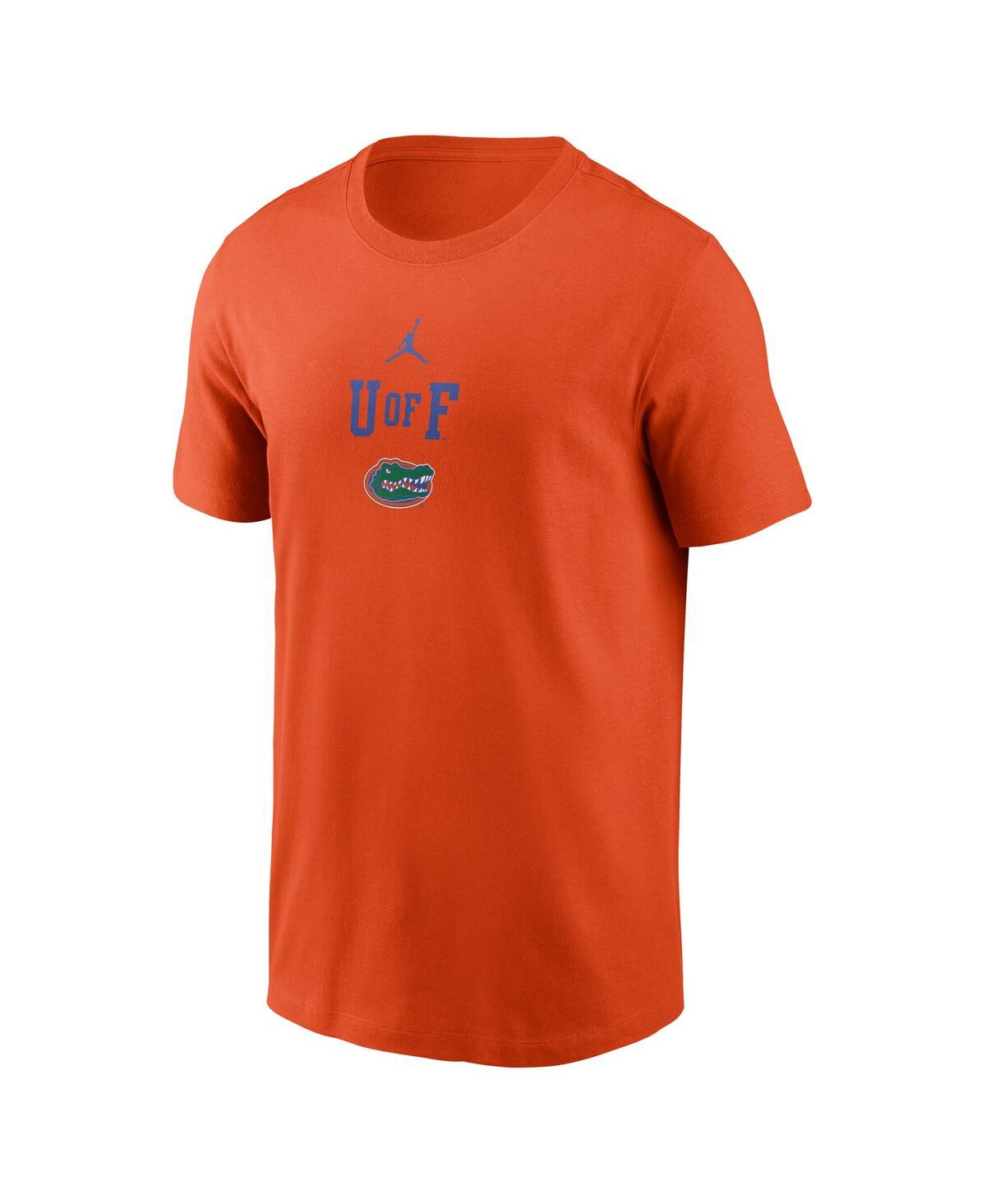 Jordan Men's Orange Florida Gators 2-hit Stacked T-shirt In Orange