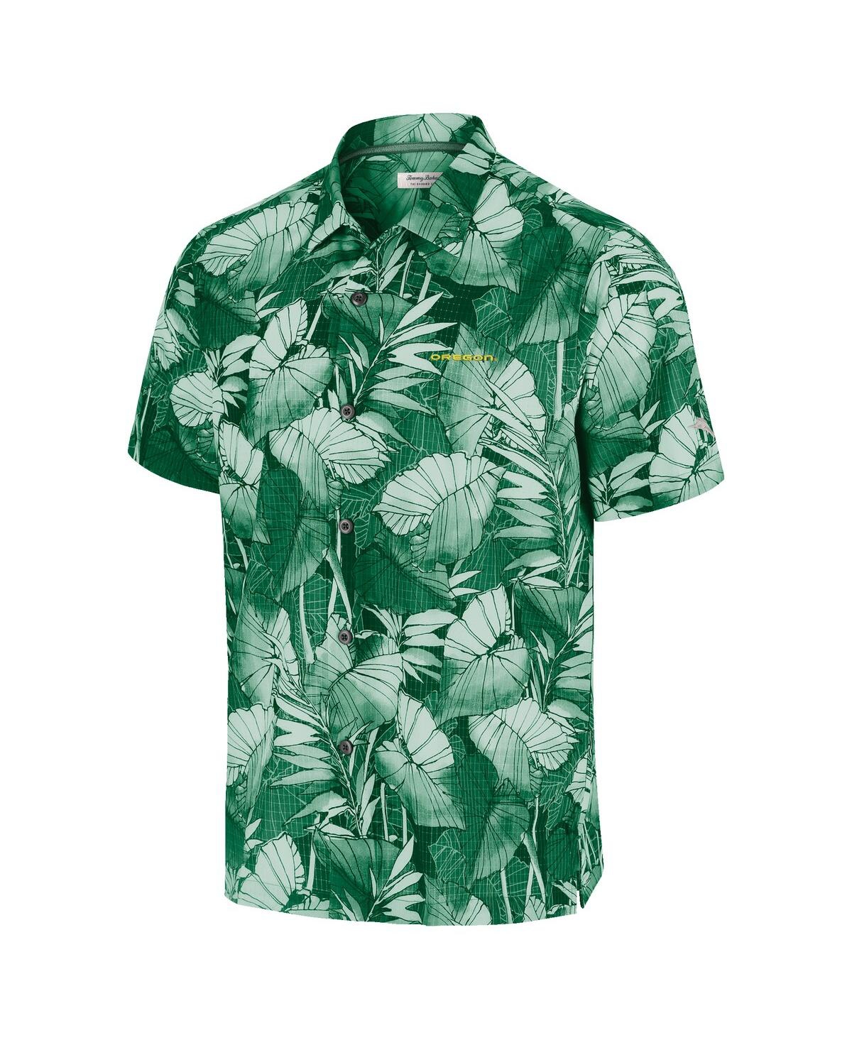Tommy Bahama Men's Green Oregon Ducks Big Tall Coast Nuevo Fronds Islandzone Button-up Shirt In Green