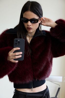 Women's Raspberry fur jacket