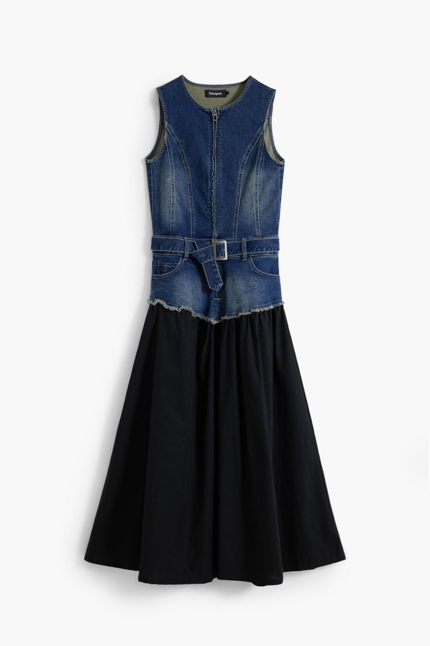 Женское платье Desigual Denim combined, цвет: Средний синий — фото 6