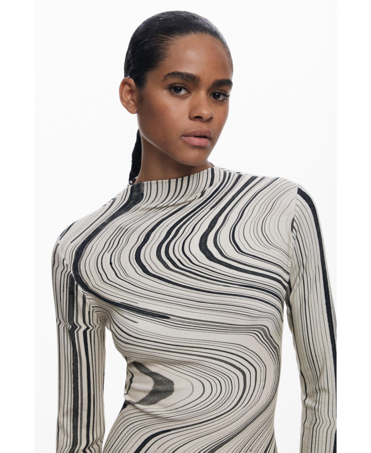 Desigual Women's Wavy striped dress