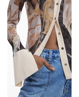 Women's Chiffon cuff T-shirt