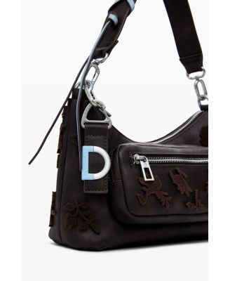 Women's Small textured floral crossbody bag