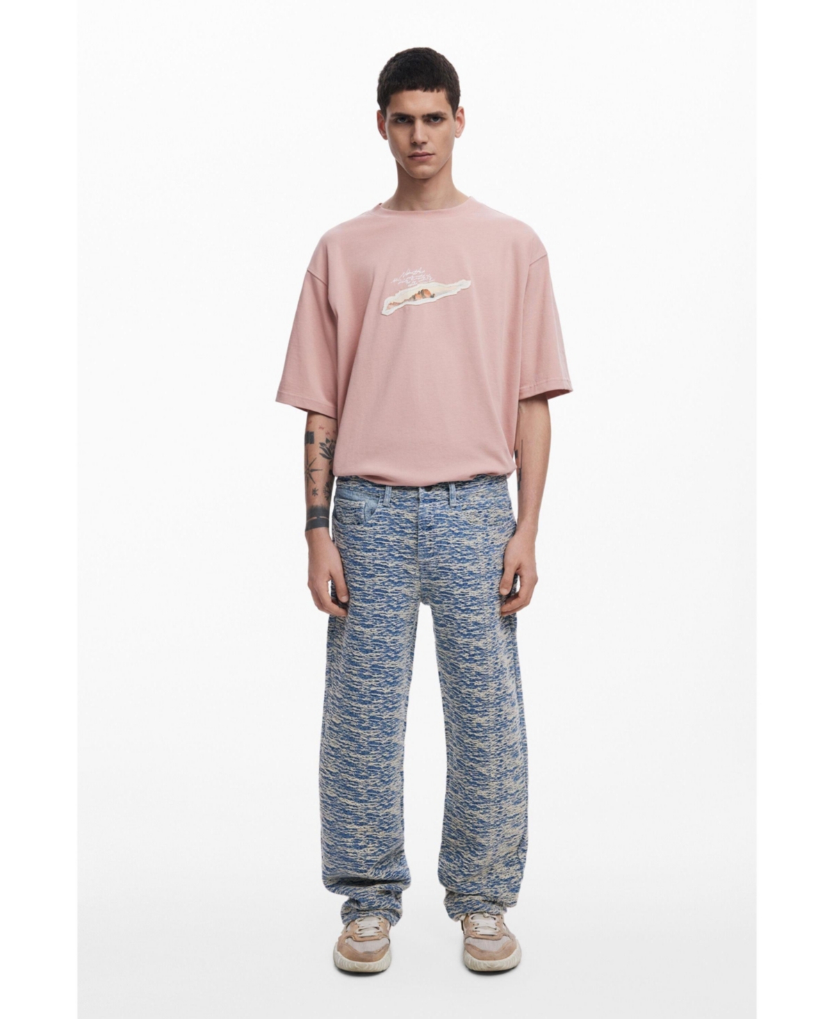 Desigual Men's Mottled denim trousers