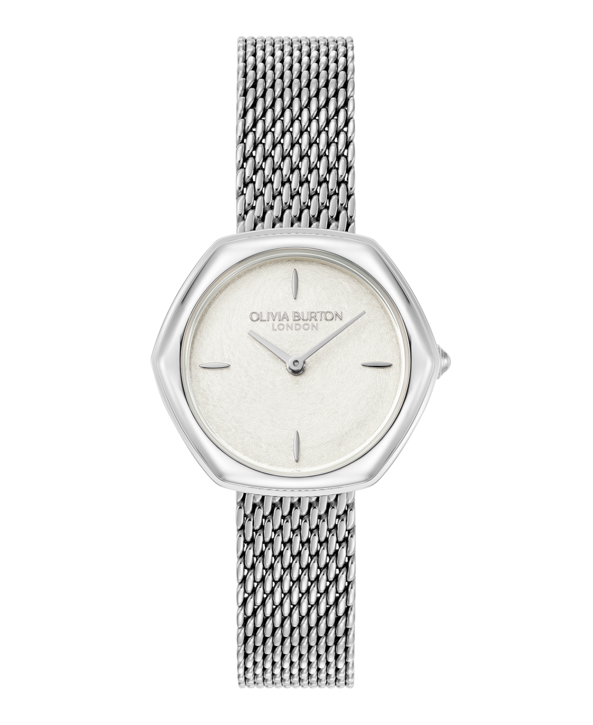 Olivia Burton Women's Charing Silver Tone Stainless Steel Bracelet Watch, 28.5mm In Silver