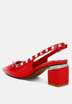 Womens Hiral Stud Embellished Slingback Sandals