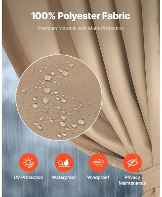 Waterproof Patio Gazebo Curtain Panels for Outdoor Privacy and Comfort