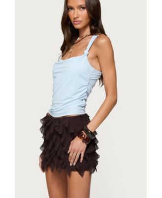 Women's Liza Knotted Cowl Neck Top