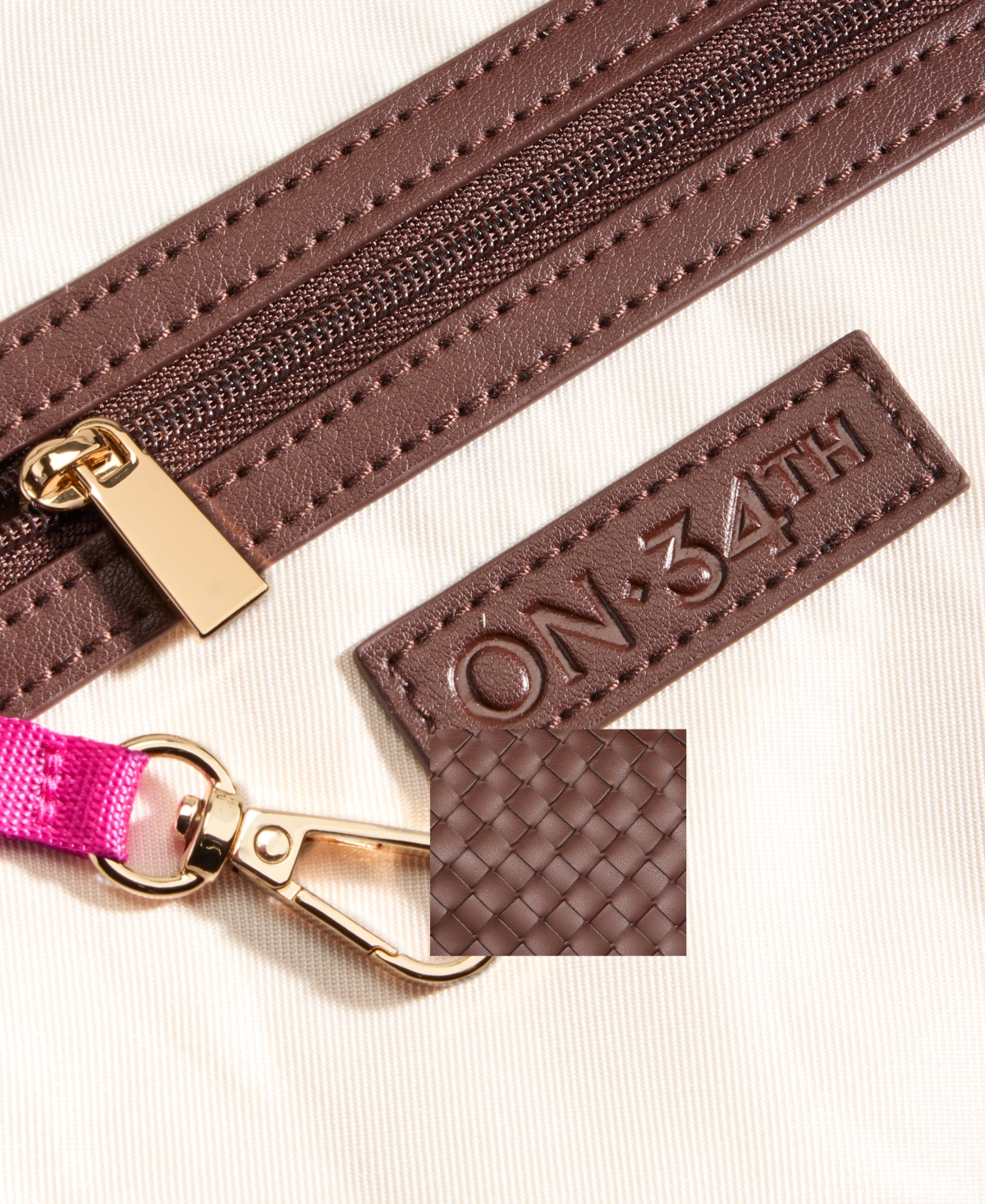 On 34th Woven Crossbody Hobo, Exclusively At Macy's In Brown