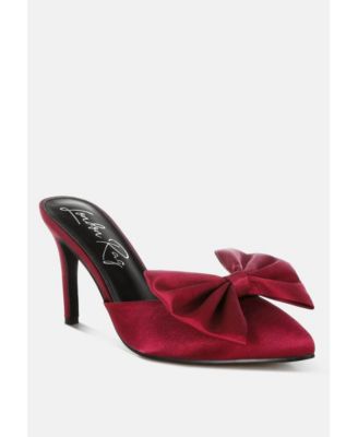 Womens London Rag Sidonie Bow Detail Stiletto Mules