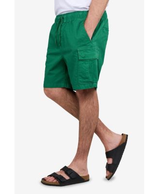 Men's 6 Inches Elastic Pull On Waistband Twill Cargo Shorts