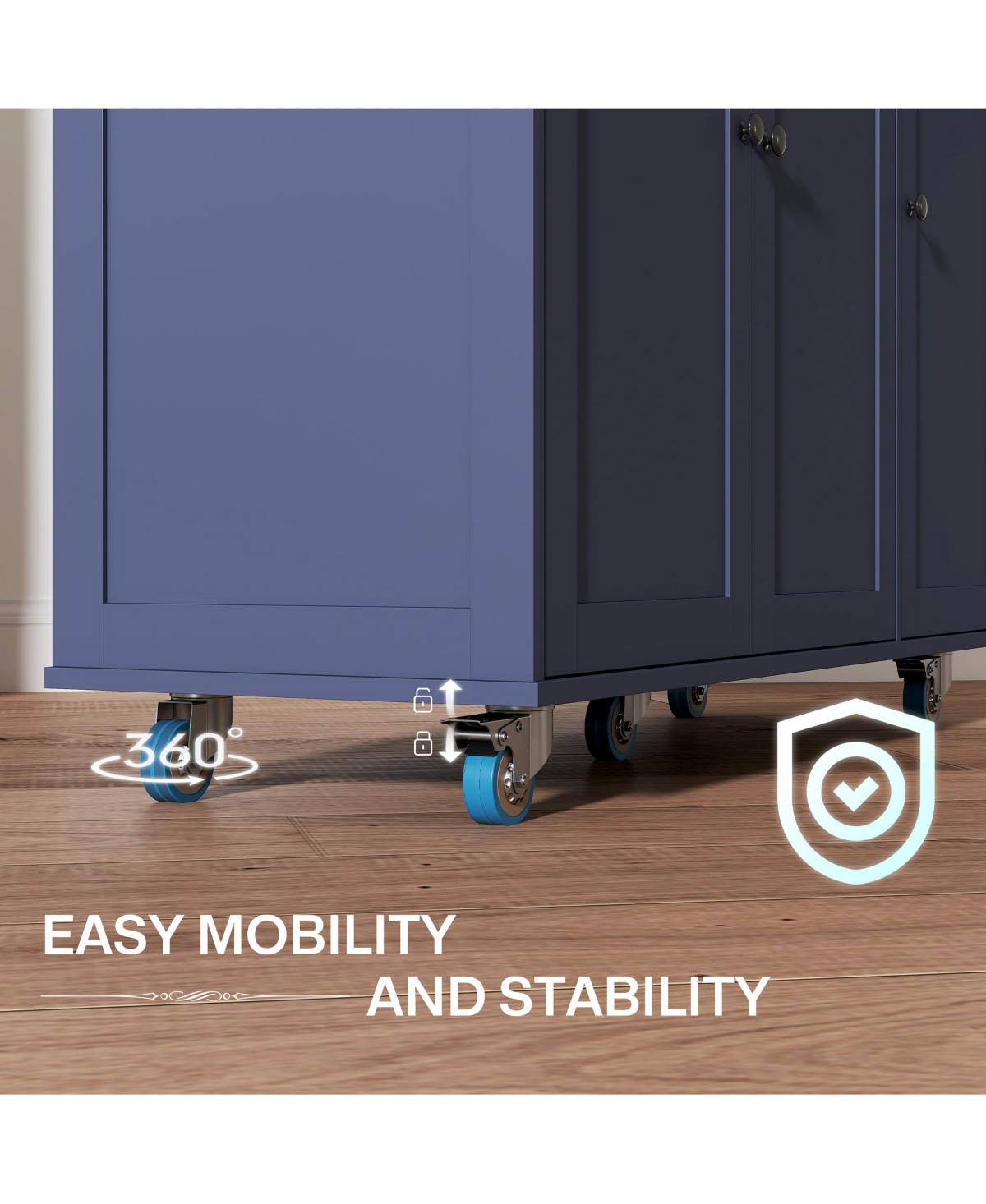 Slickblue Durable Kitchen Storage Cabinet Kitchen Cabinet and Kitchen Island for Organized Kitchens