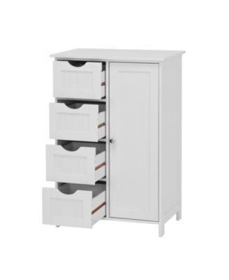 Bathroom Floor Cabinet with Adjustable Shelf and Drawers