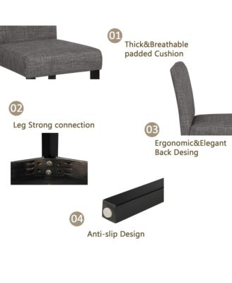 5 Piece Wooden Dining Table Set with 4 Chairs for Kitchen or Dining Room