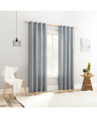 Lenora Space Dyed Textured Semi-Sheer Back Tab Curtain Panel