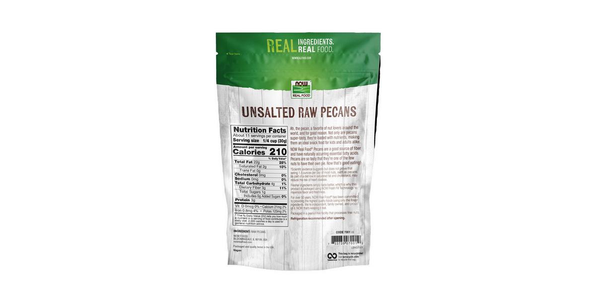 Now Foods Pecans Halves and Pieces Raw ,12 oz