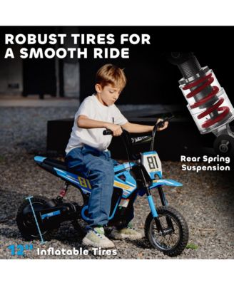 24V Kids Motorcycle, Electric Dirt Bike with Rear Suspension,