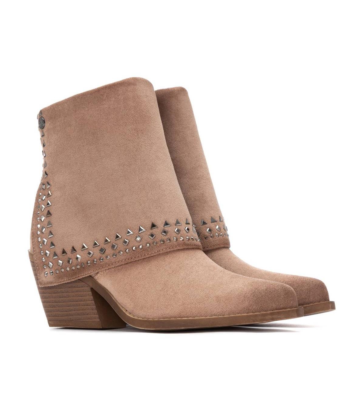 Xti Women's Suede Foldover Booties