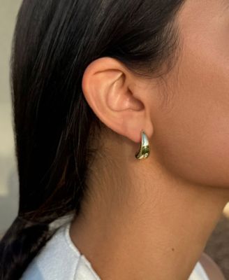 Gold Plated Hoop Earrings Set