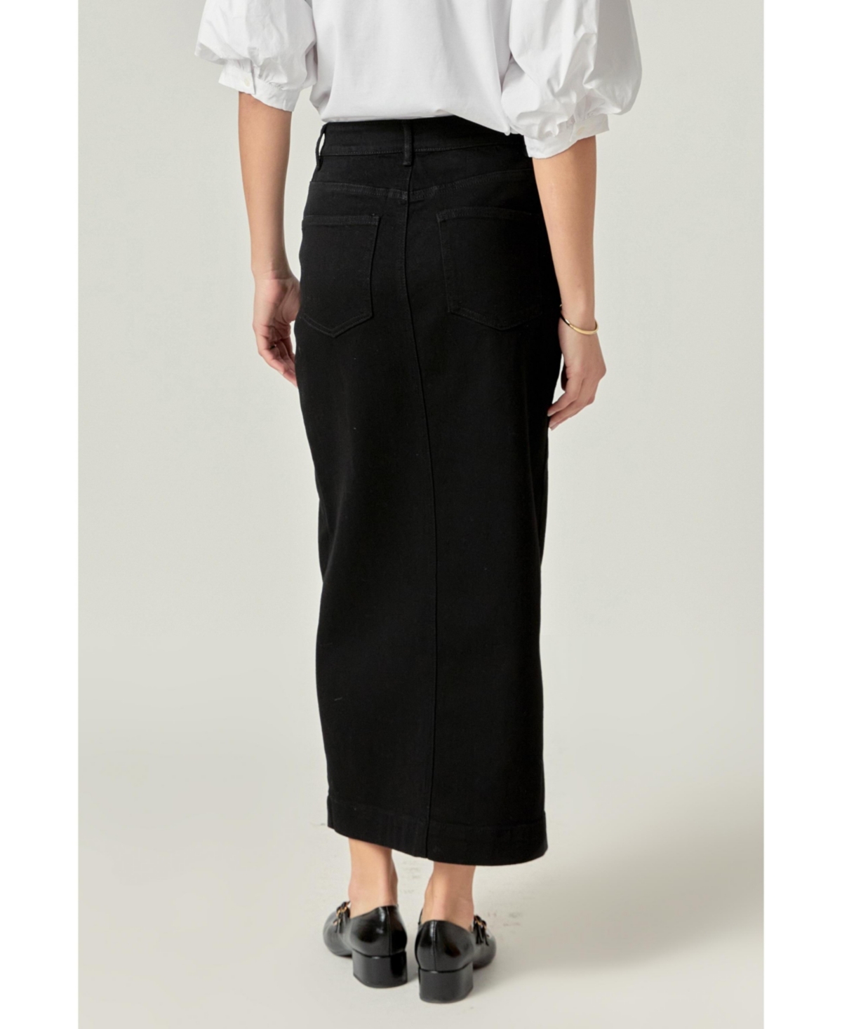 English Factory Women's Denim Maxi Skirt