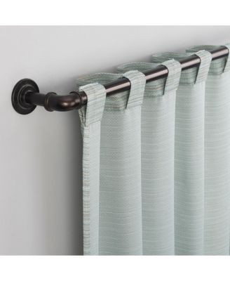 Lenora Space Dyed Textured Semi-Sheer Back Tab Curtain Panel