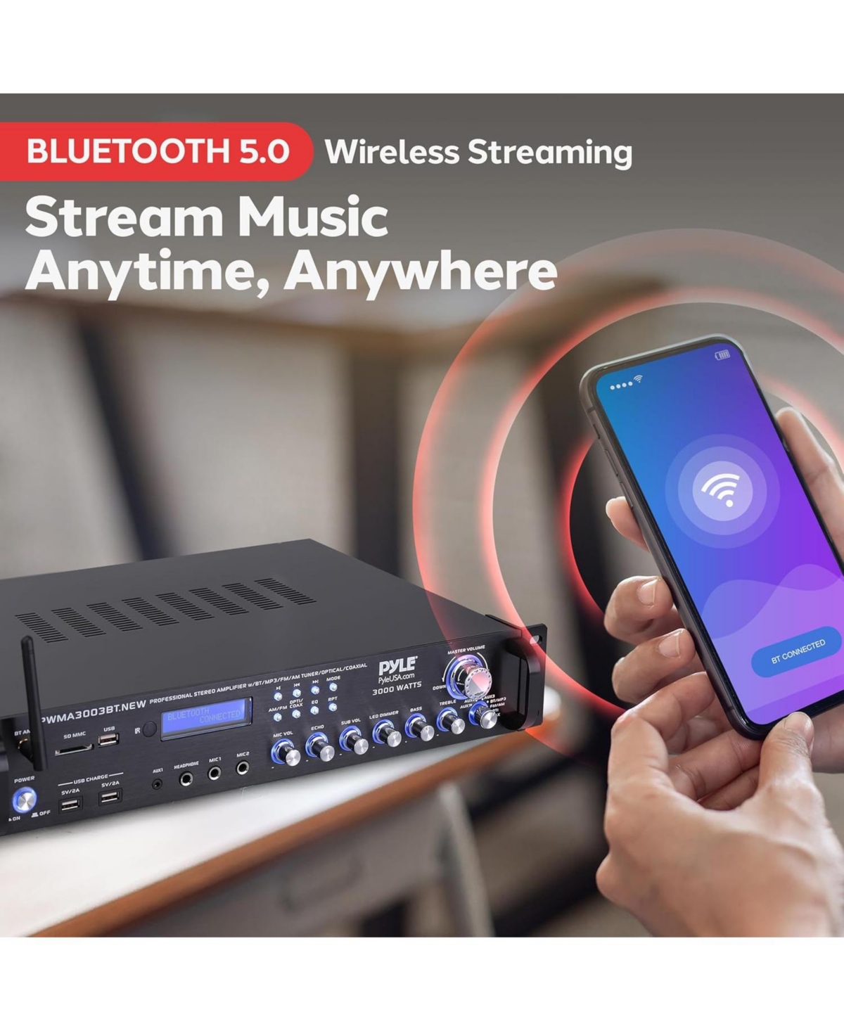 Pyle Bluetooth Hybrid Amplifier Receiver